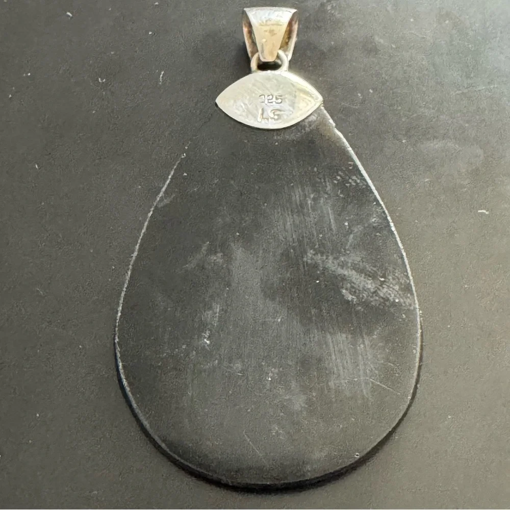 Signed Larry Sandoval Abalone Pendant